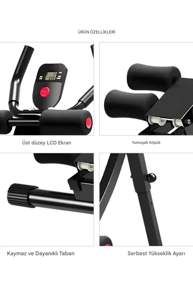 Lcd Ekranlı Egzersiz Aleti Mekik Fitness Aleti Kondisyon Alman Tasarım Kondisyon Karın Küreği